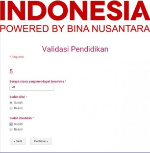 Validasi Pendidikan sekolah SMK 1